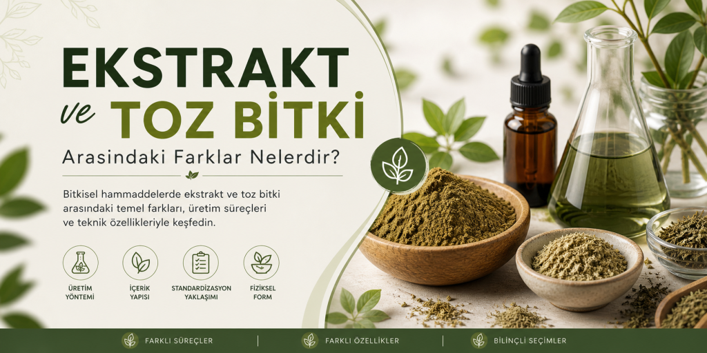 ekstrat ve toz bitki farkı
